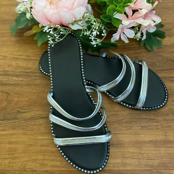 Womens Shoes Strappy‎ Sandals Size 5 Ladies Flats - Picture 3 of 8